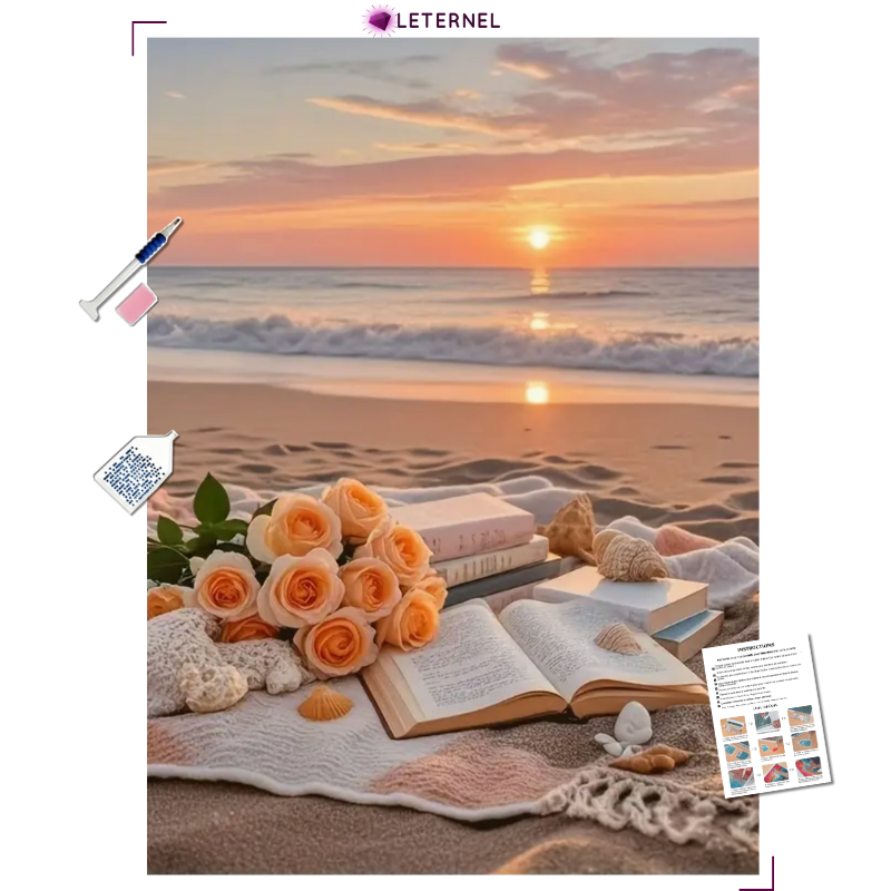 Broderie Diamant - Livres plage