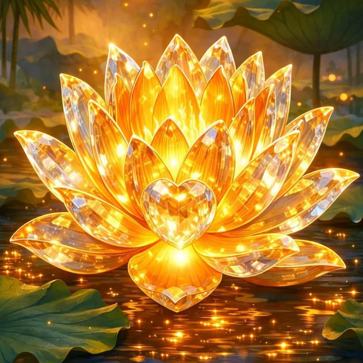 Broderie Diamant - Lotus crystal