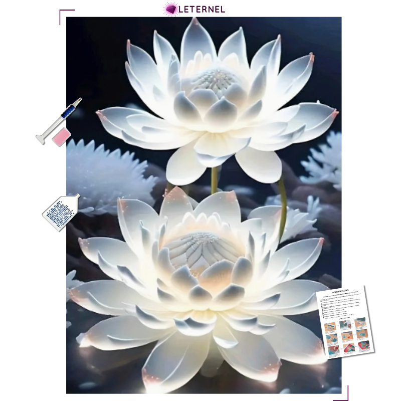 Broderie Diamant - Lotus sacré