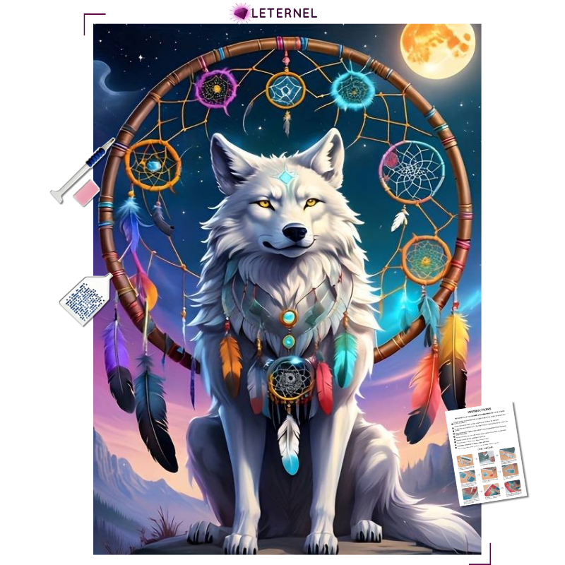 Broderie Diamant - Loup Diamant