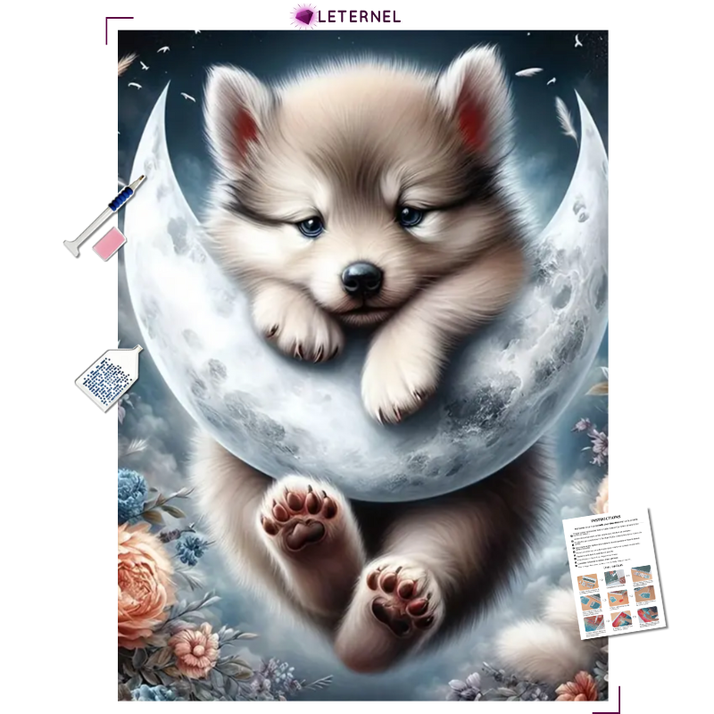 Broderie Diamant - Louveteau