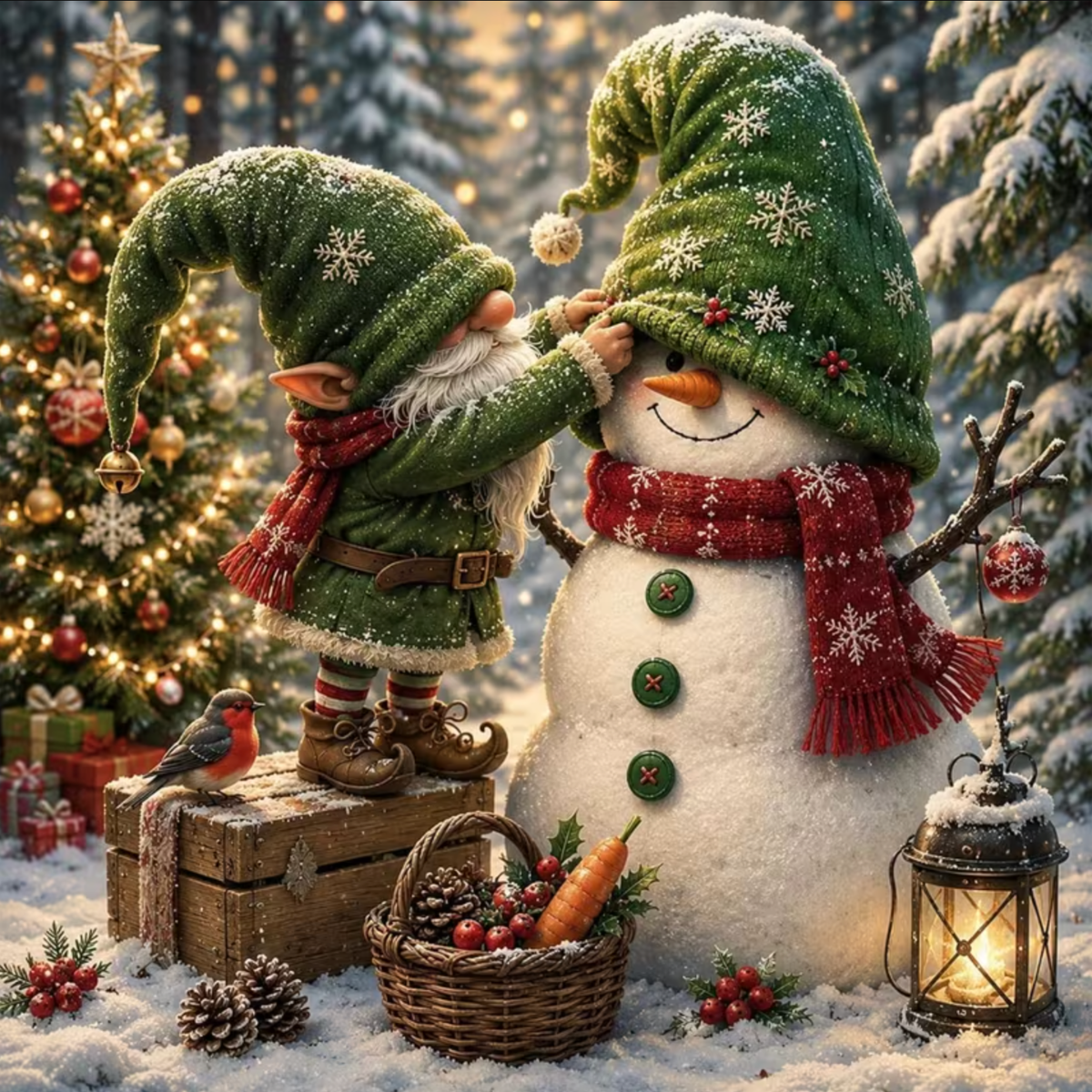Broderie Diamant - Lutin bonhomme