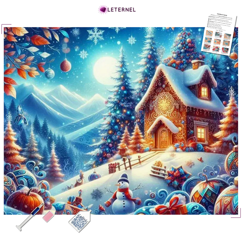 Broderie Diamant - Maison Père Noël