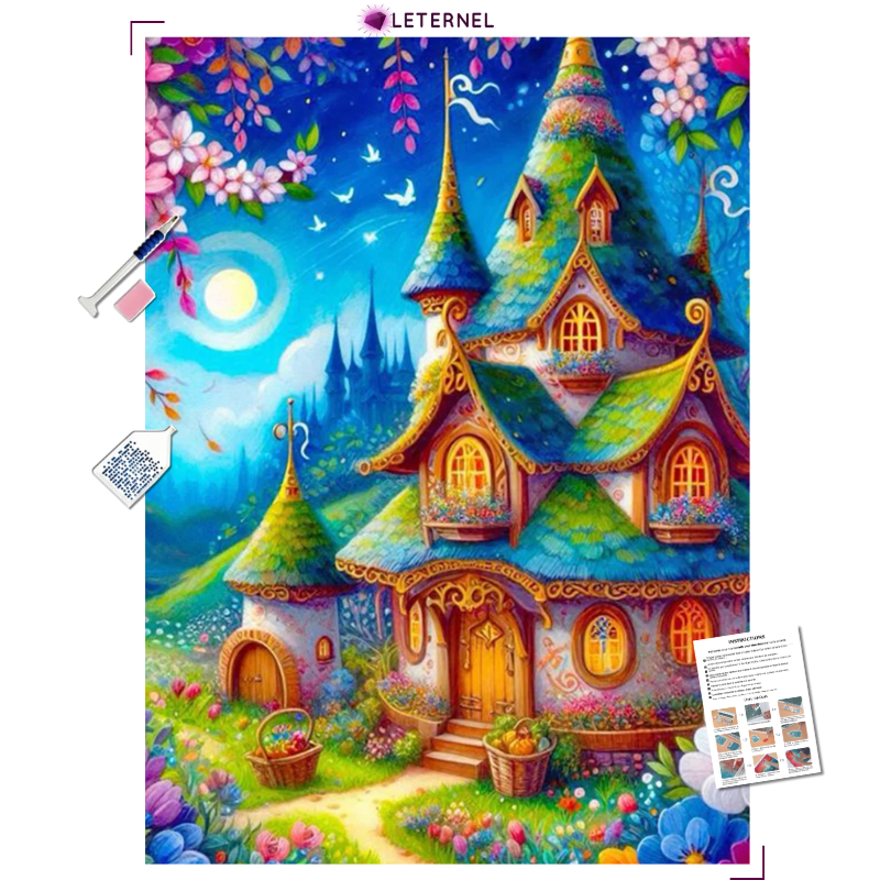 Broderie Diamant - Maison de lutins