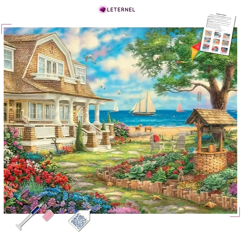 Broderie Diamant - Maison de vacances