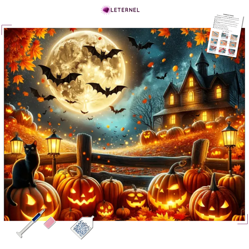 Broderie Diamant - Maison hantée