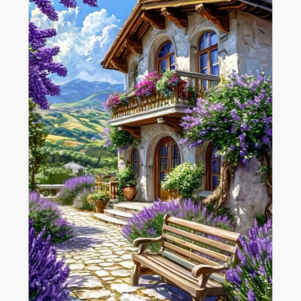 Broderie Diamant - Maison lavande