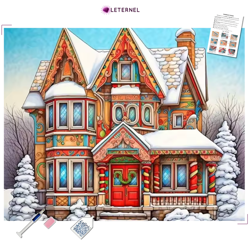 Broderie Diamant - Maison mosaïque