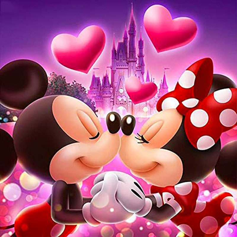 Broderie Diamant - Mickey et Minnie amoureux - LETERNEL