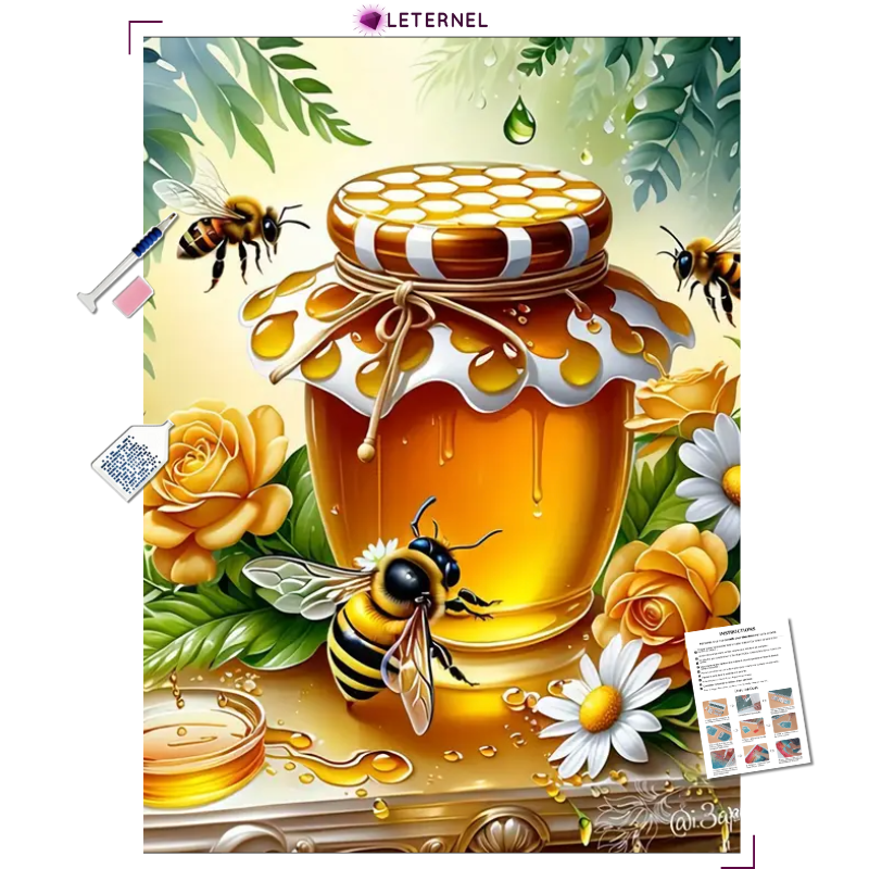 Broderie Diamant - Miel