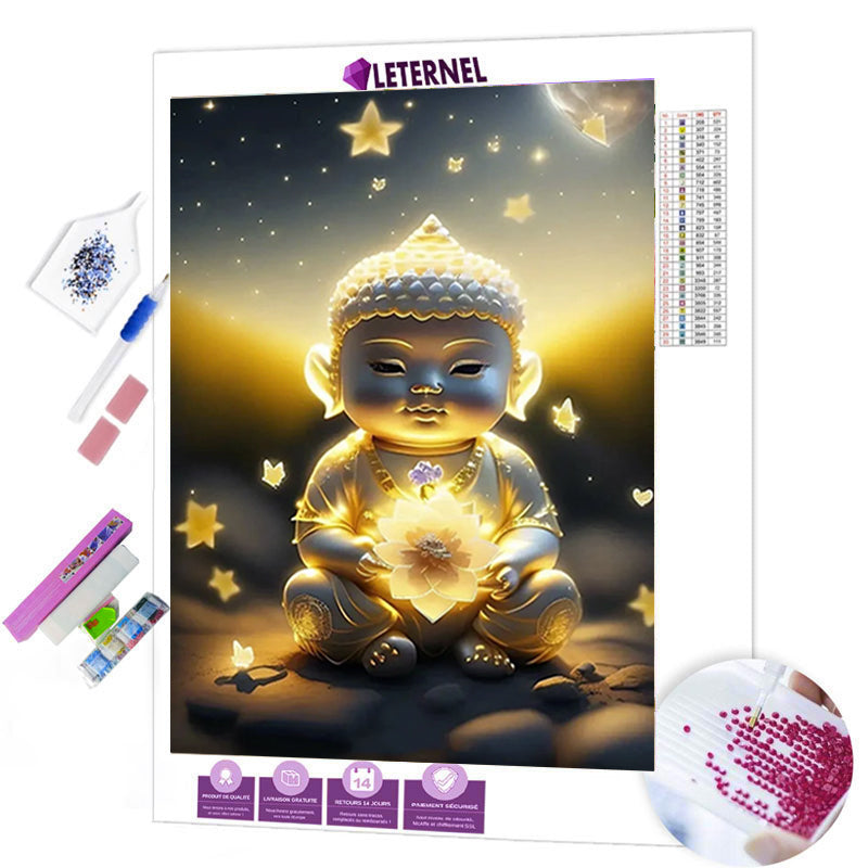 Broderie Diamant - Mini bouddha étincelant