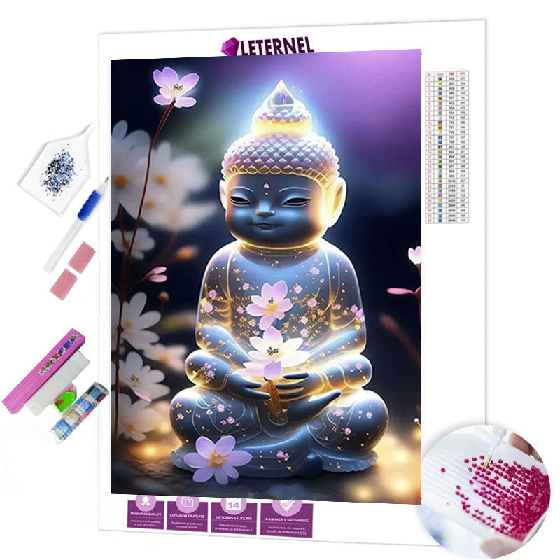 Broderie Diamant - Mini bouddha illuminé