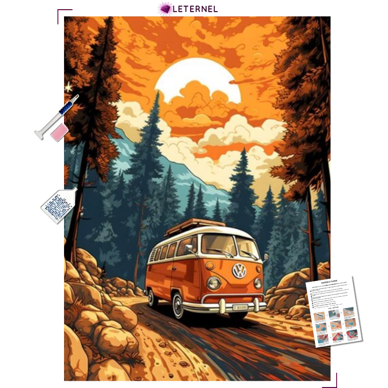 Broderie Diamant - Minivan
