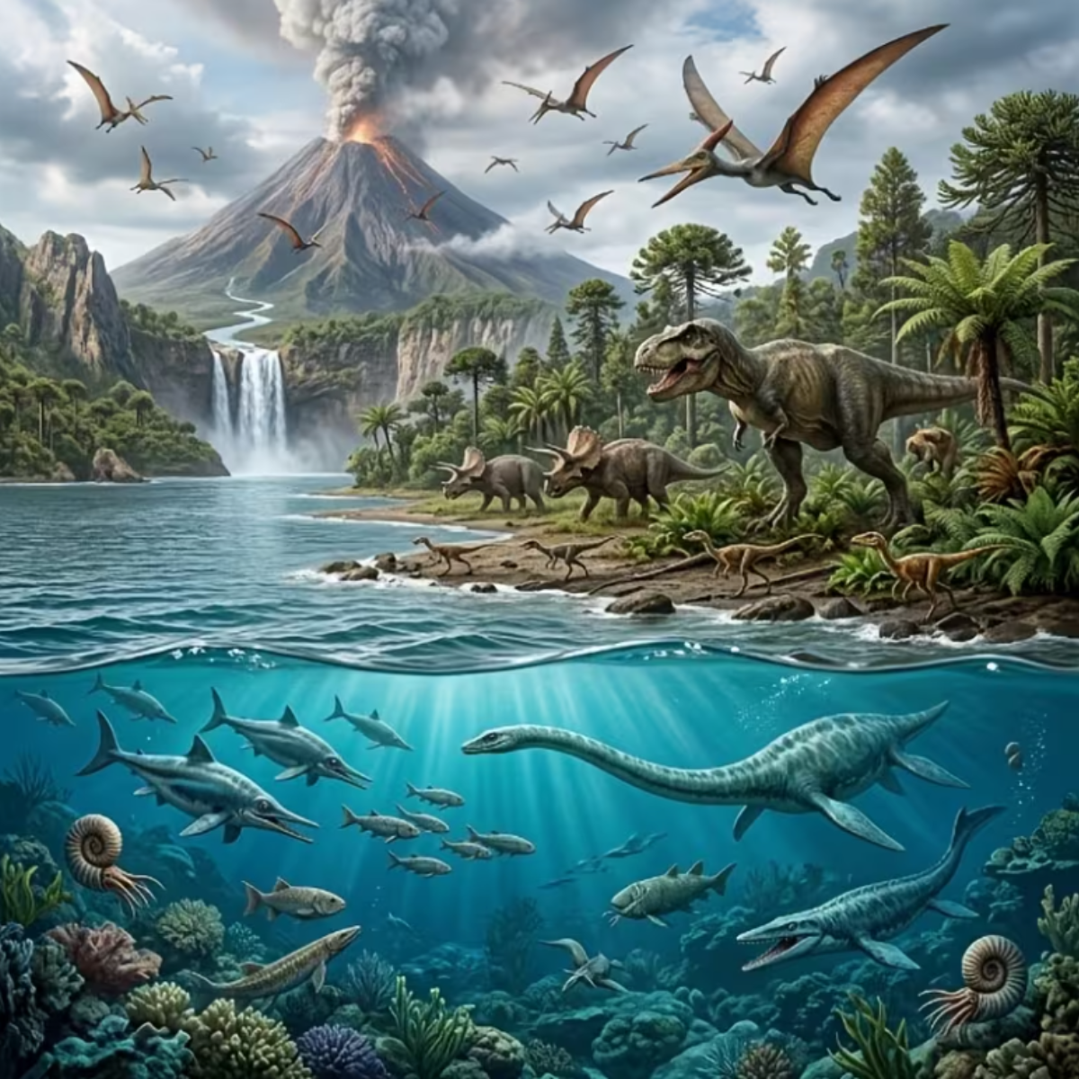 Broderie Diamant - Monde dinosaures