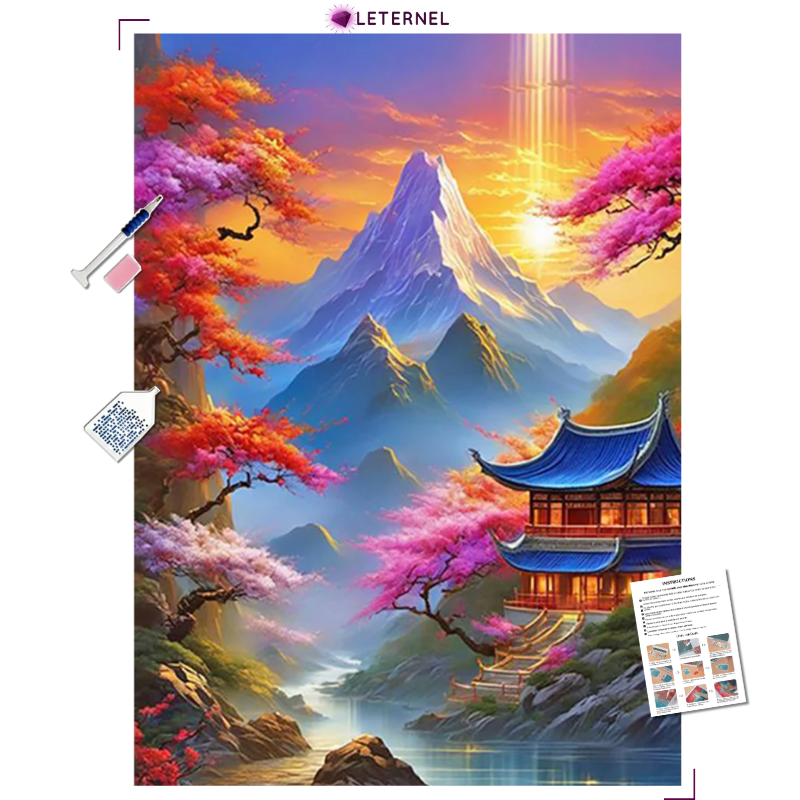 Broderie Diamant - Montagne Asie