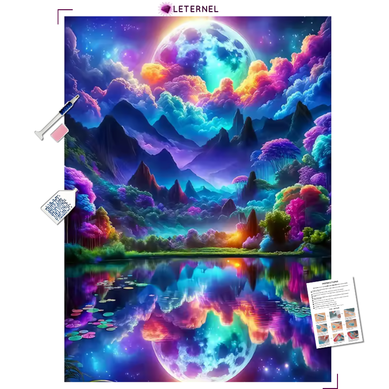 Broderie Diamant - Montagne Cosmique