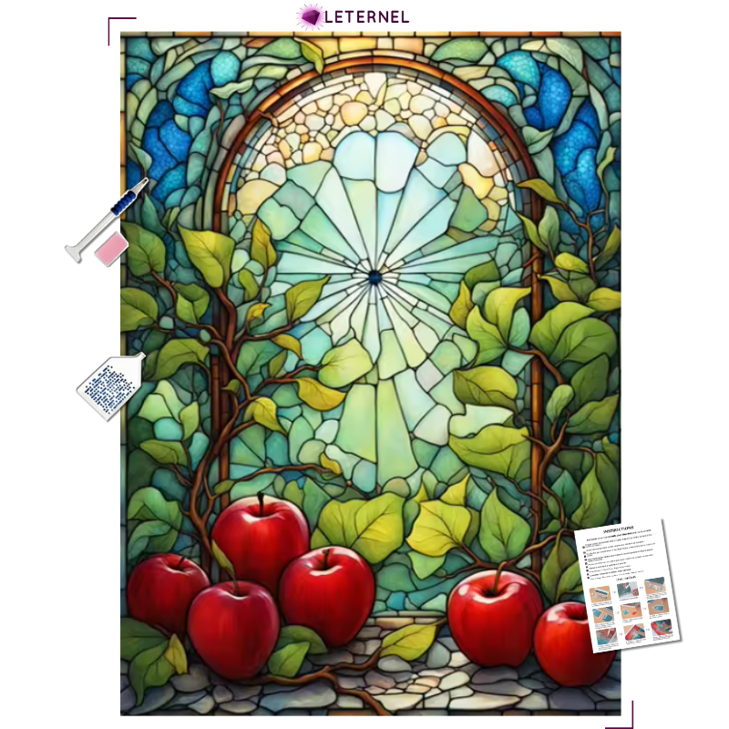 Broderie Diamant - Mosaïque cerises