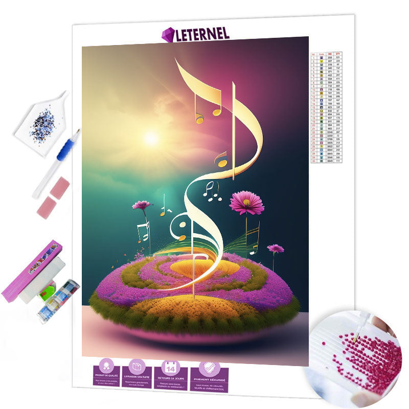 Broderie Diamant - Notes de musique