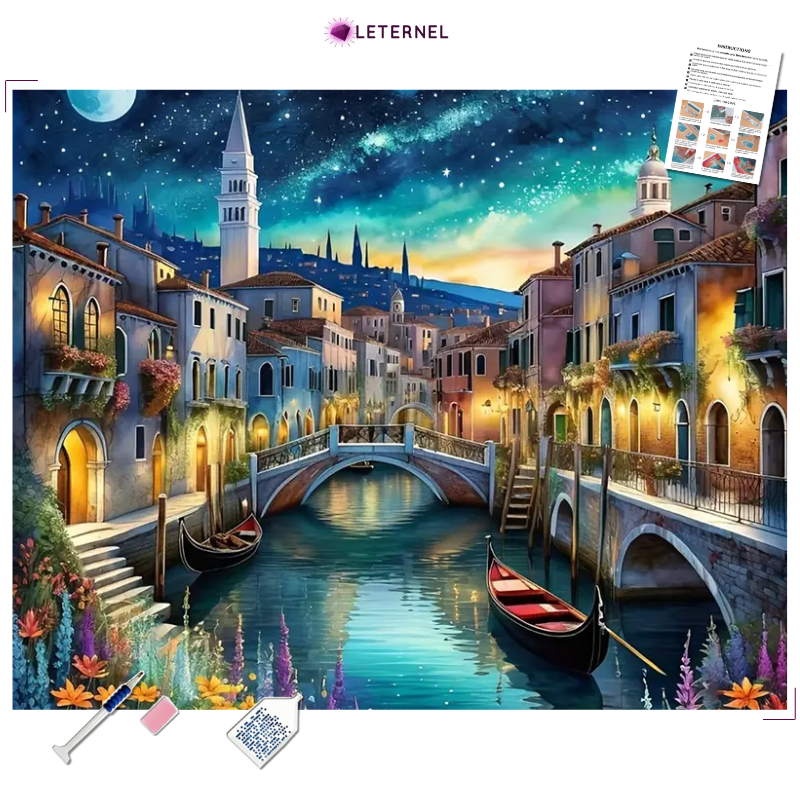 Broderie Diamant - Nuit Venise