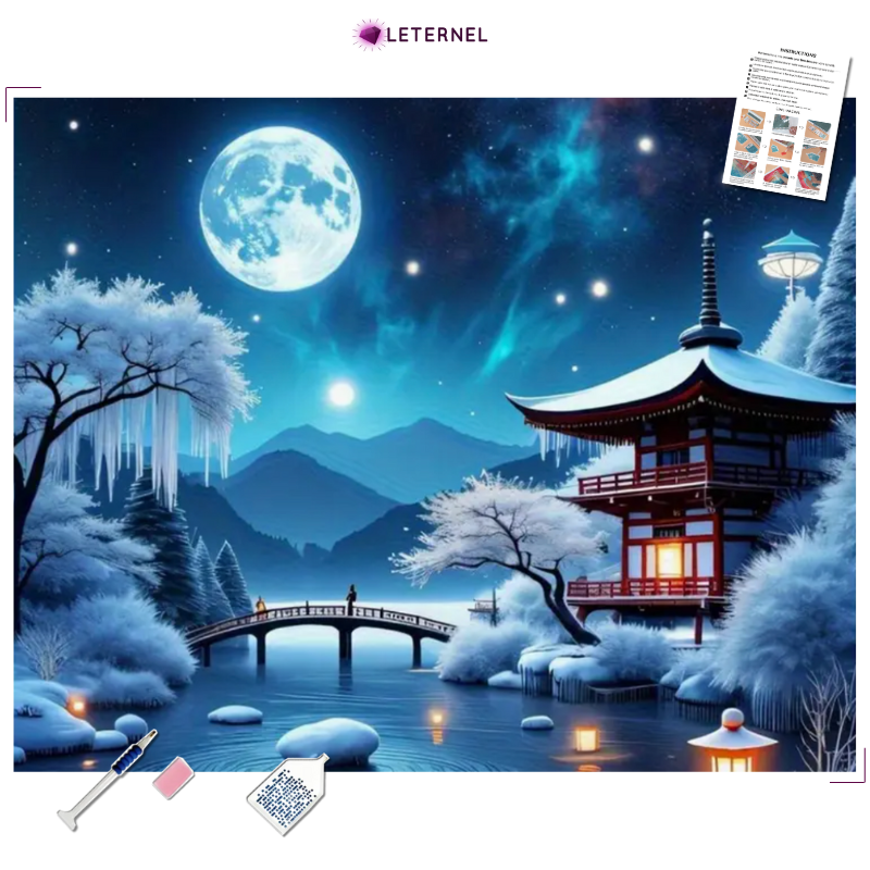 Broderie Diamant - Nuit temple