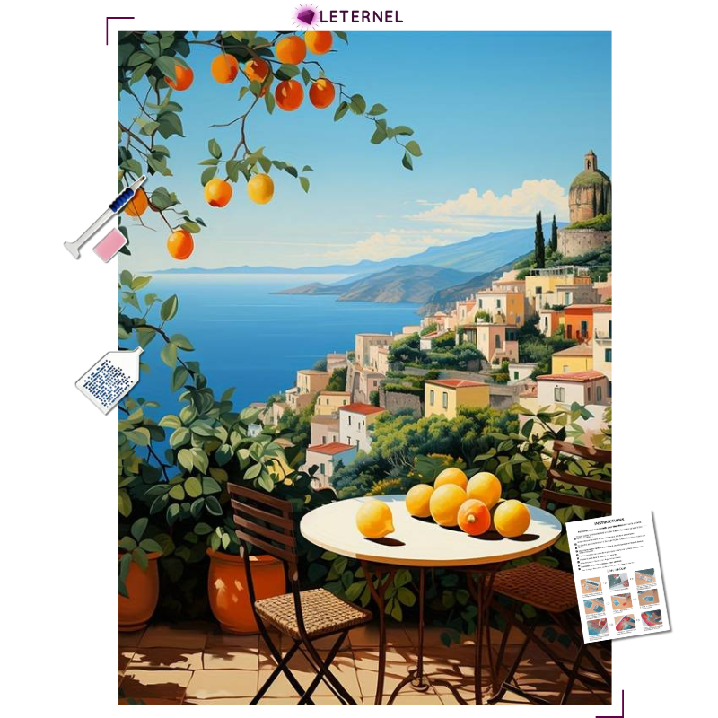 Broderie Diamant - Orange Provence