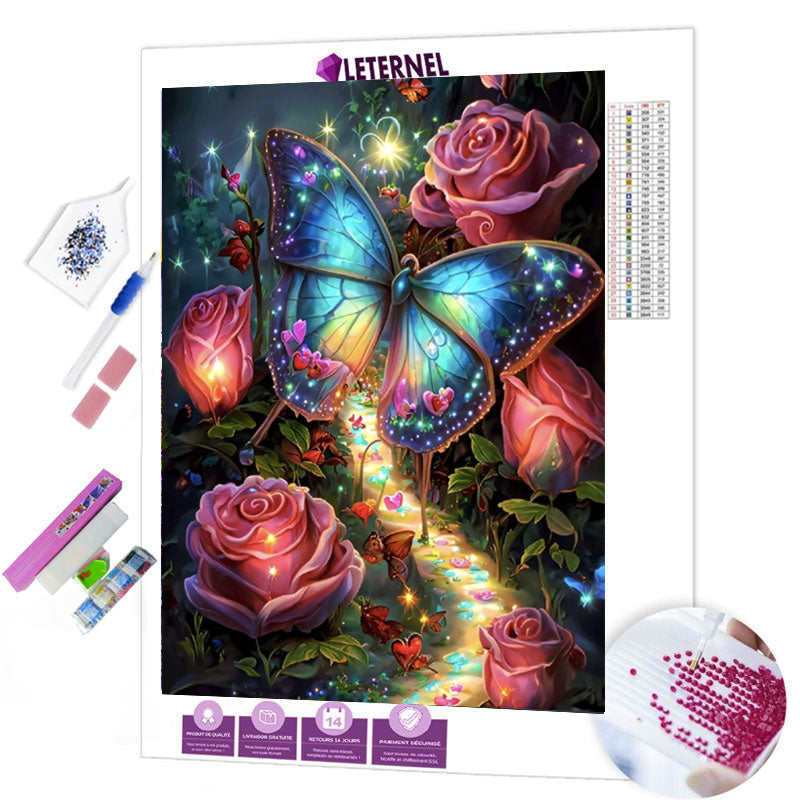 Broderie Diamant - Papillon enchantée