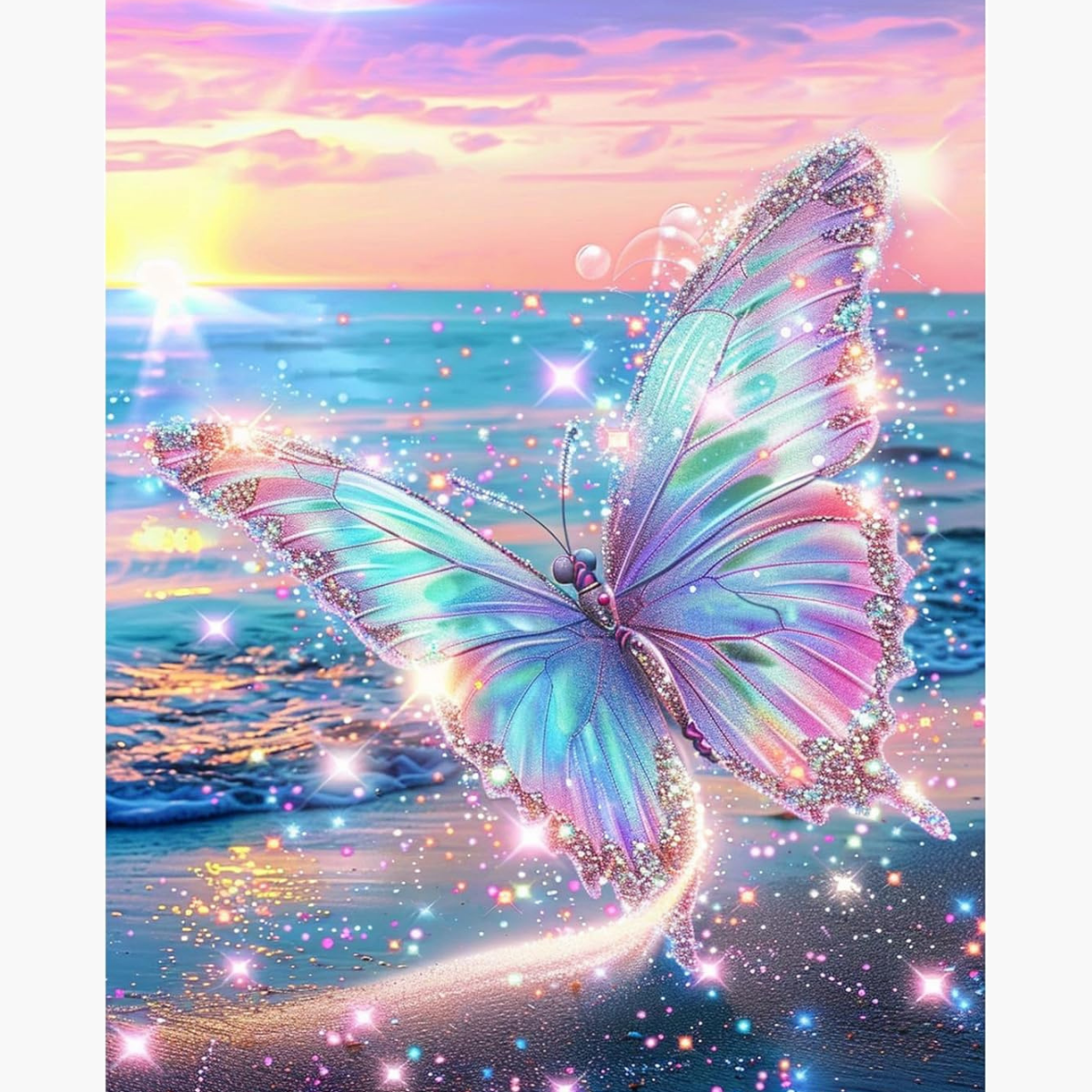 Broderie Diamant - Papillon étincelant