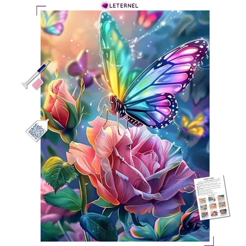 Broderie Diamant - Papillon étincellant