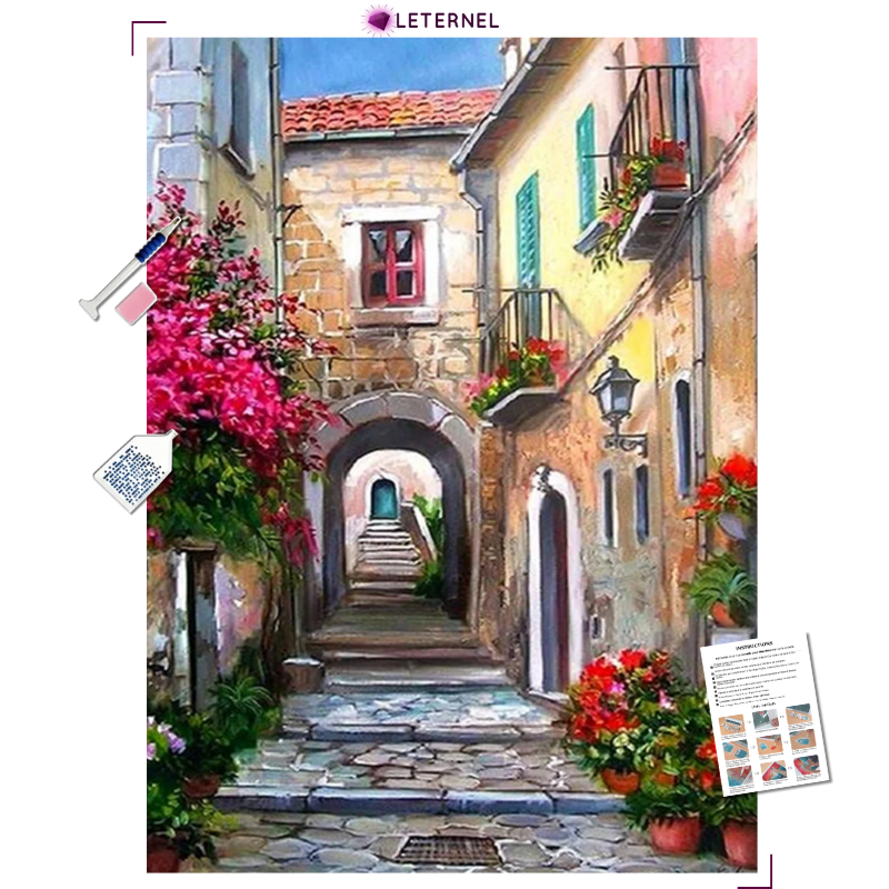 Broderie Diamant - Pavés fleuris