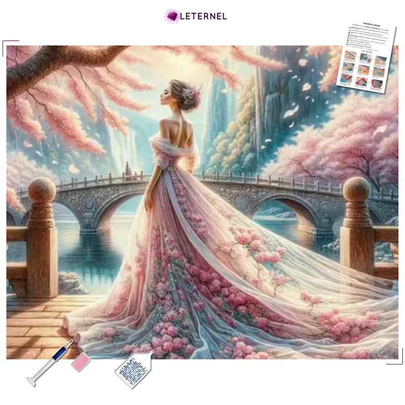 Broderie Diamant - Paysage mariée