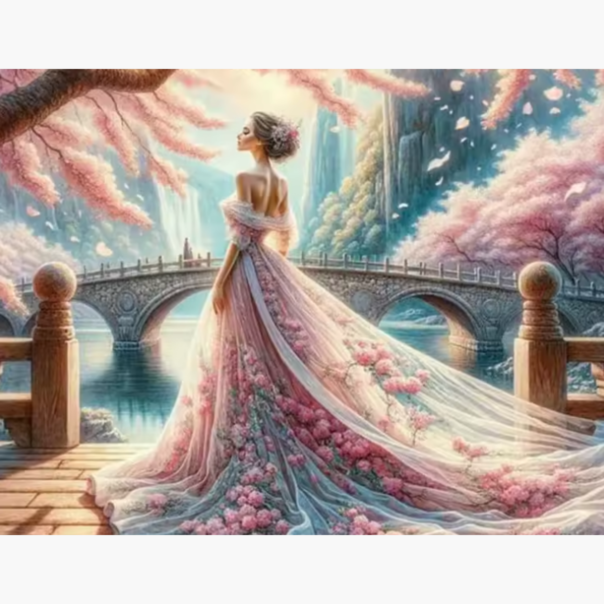 Broderie Diamant - Paysage mariée