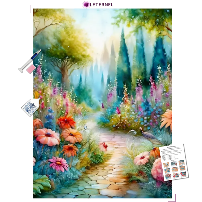 Broderie Diamant - Peinture champêtre