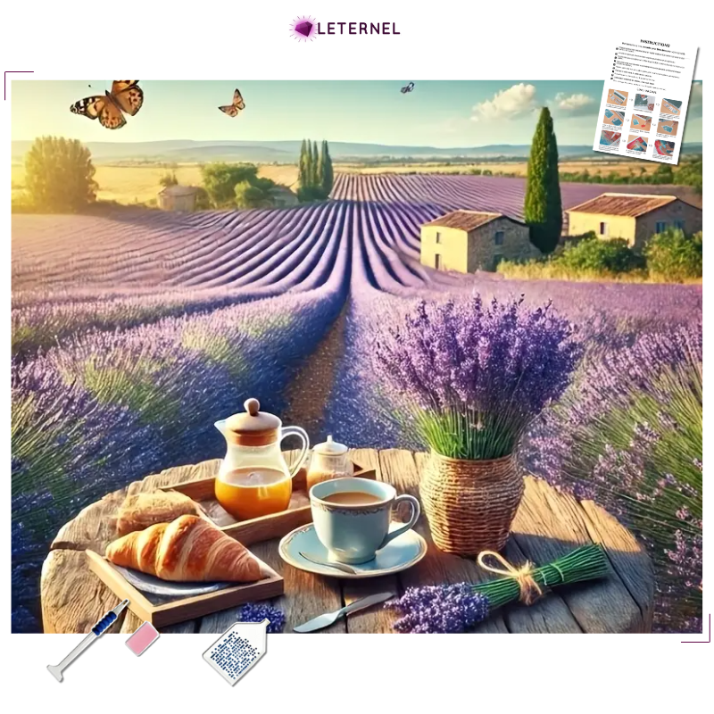 Broderie Diamant - Petit déjeuner Provencal