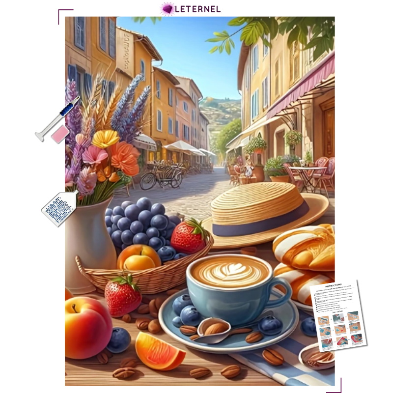 Broderie Diamant - Petit déjeuner ensoleillé