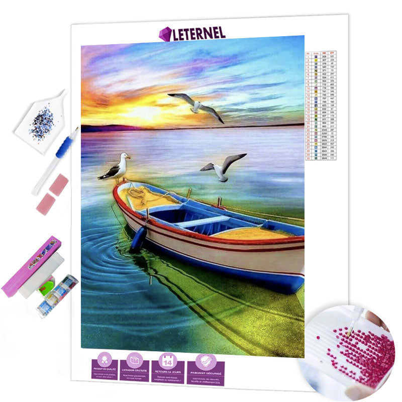 Broderie Diamant - Petite barque