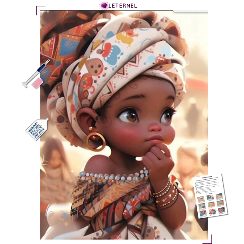 Broderie Diamant - Petite africaine