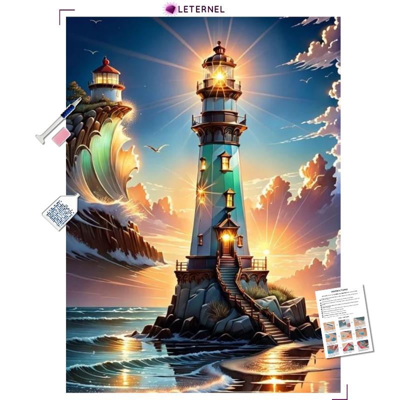 Broderie Diamant - Phare féérique