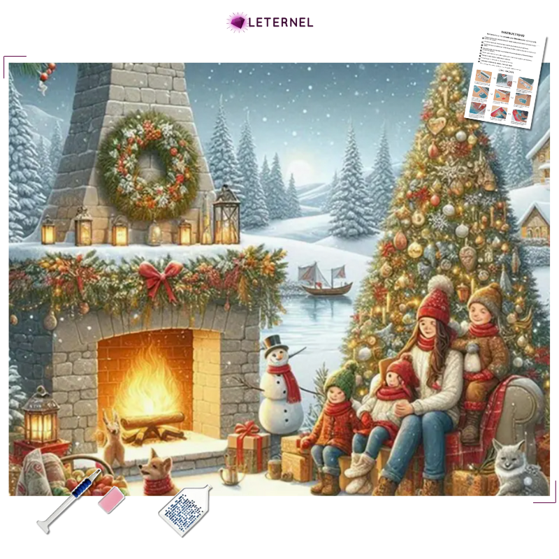 Broderie Diamant - Photo de Noël