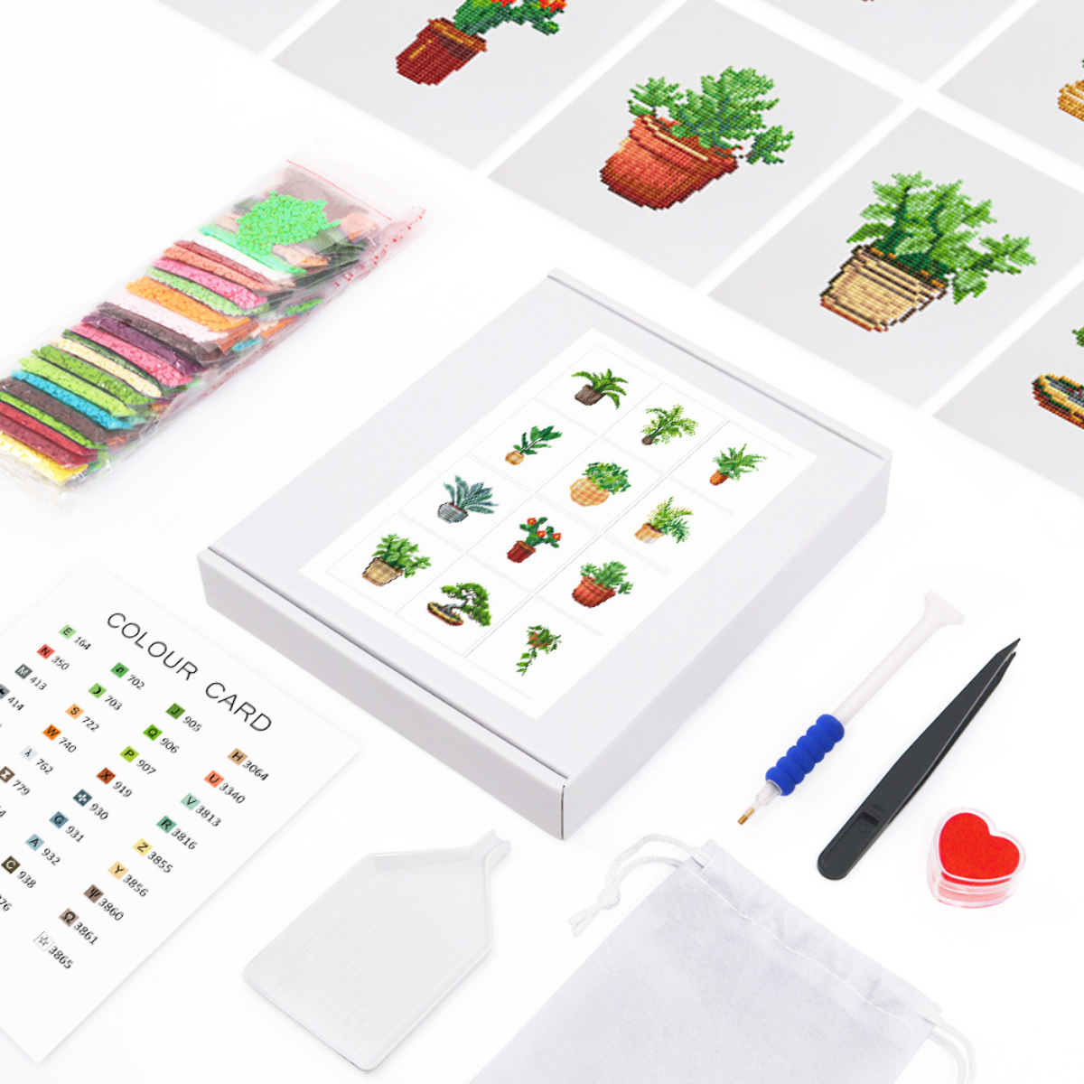 Kit Diamond Painting – Mini broderie diamant x12 - Plantes | LETERNEL