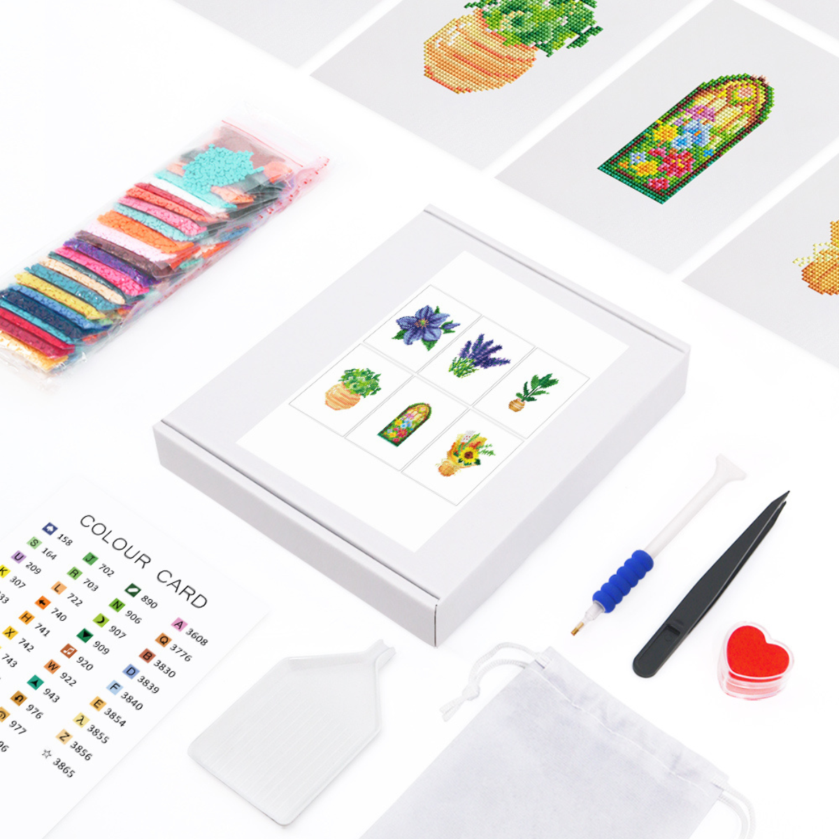 Kit Diamond Painting – Mini broderie diamant x6 - Plantes | LETERNEL