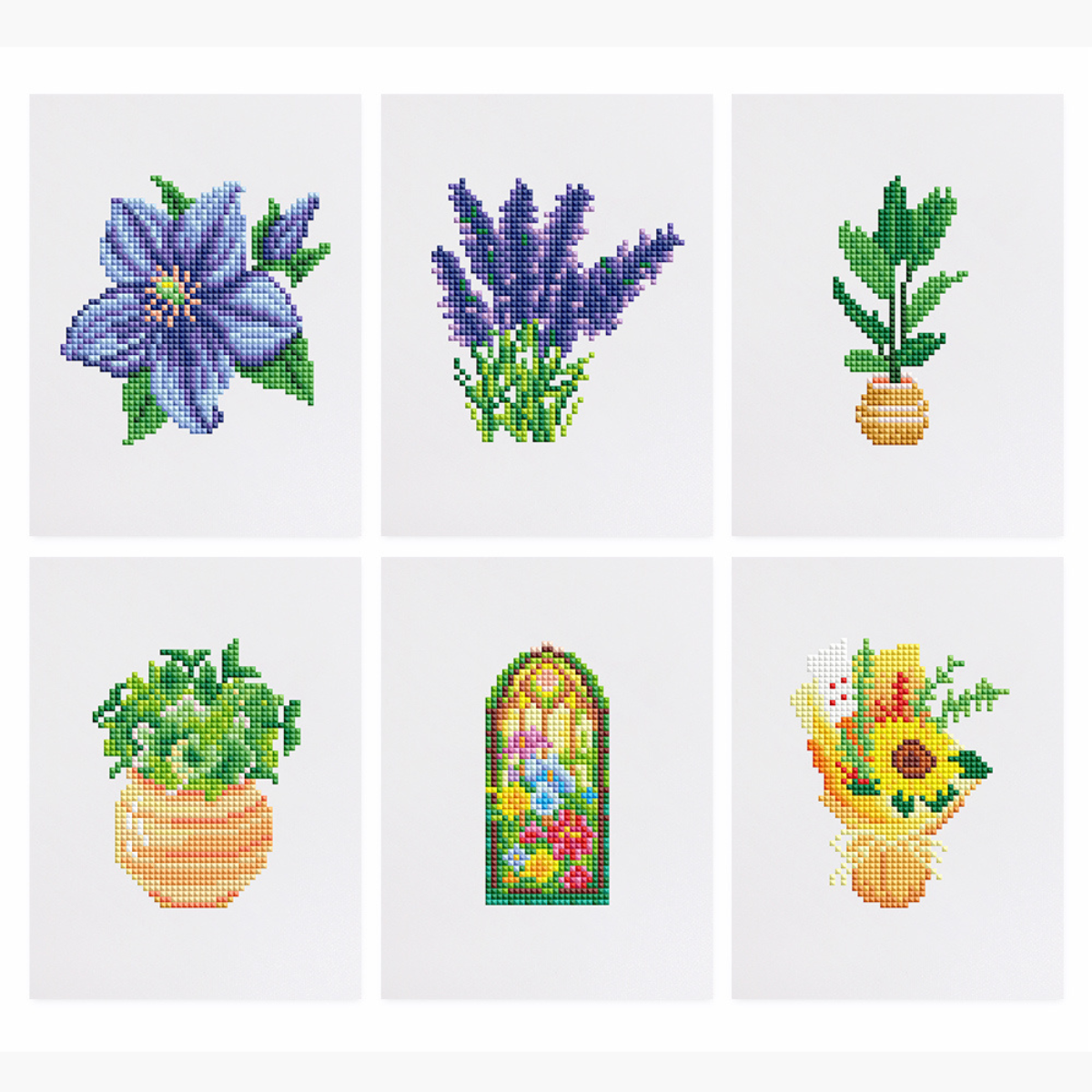 Kit Diamond Painting – Mini broderie diamant x6 - Plantes | LETERNEL