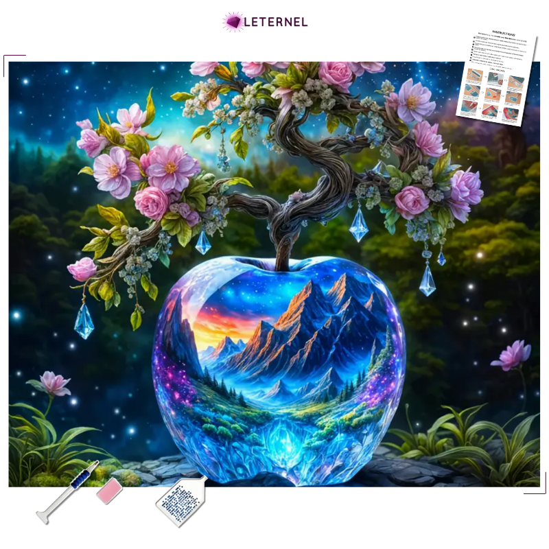 Broderie Diamant - Pomme montagne