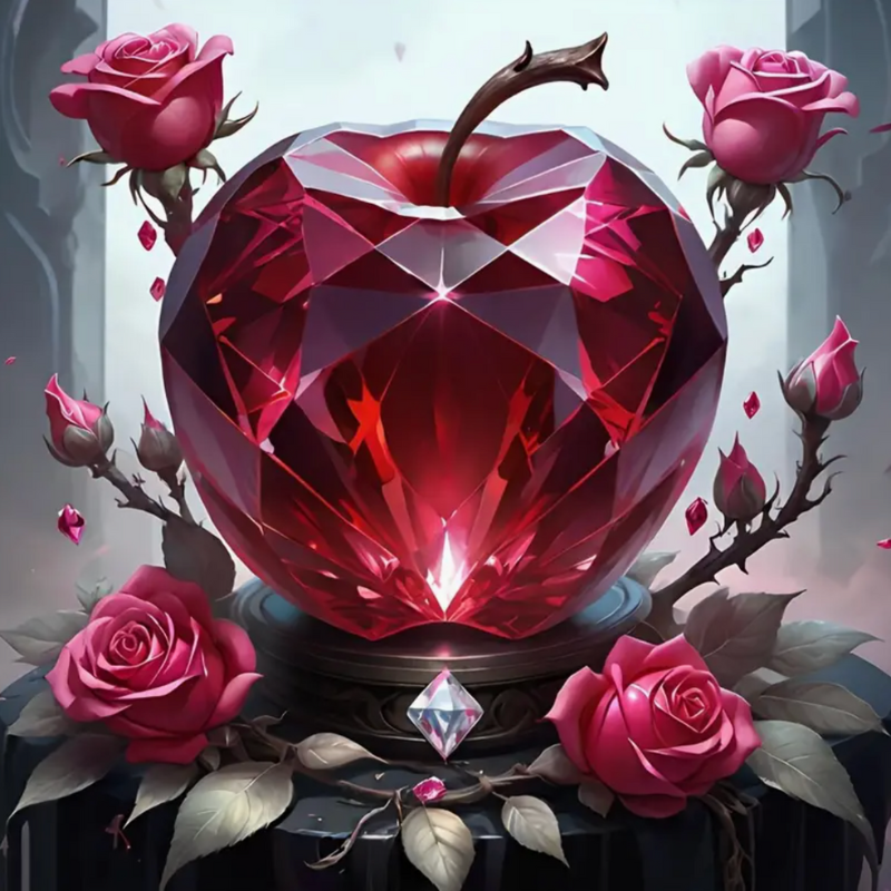 Broderie Diamant - Pomme romantique