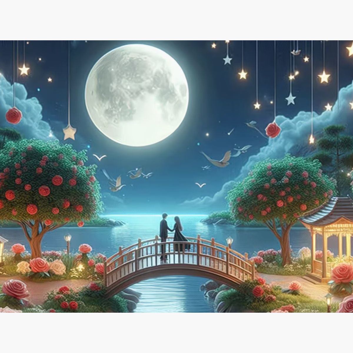 Broderie Diamant - Ponton amoureux