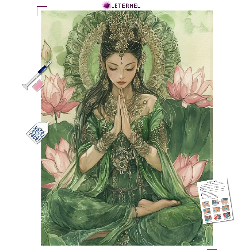 Broderie Diamant - Prière femme