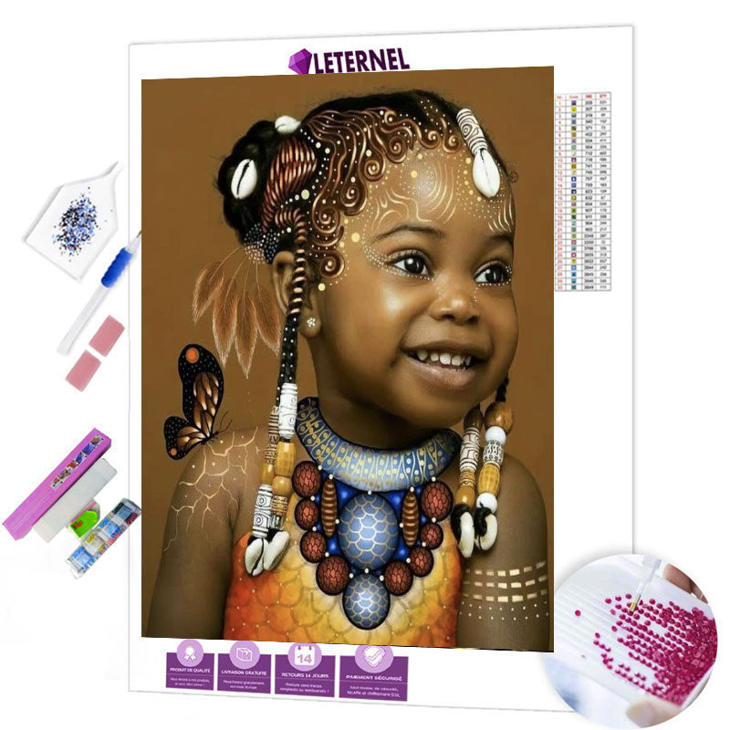 Broderie Diamant - Princesse et papillon