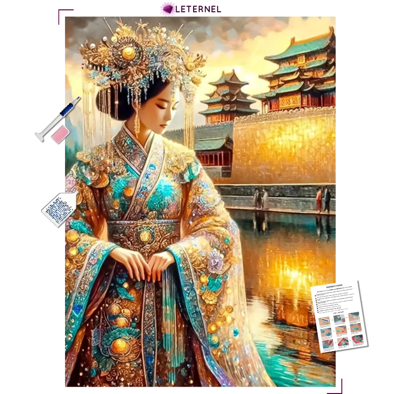 Broderie Diamant - Princesse asiatique