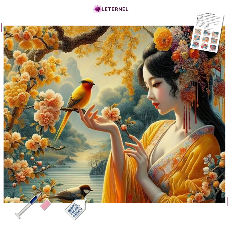 Broderie Diamant - Princesse automne