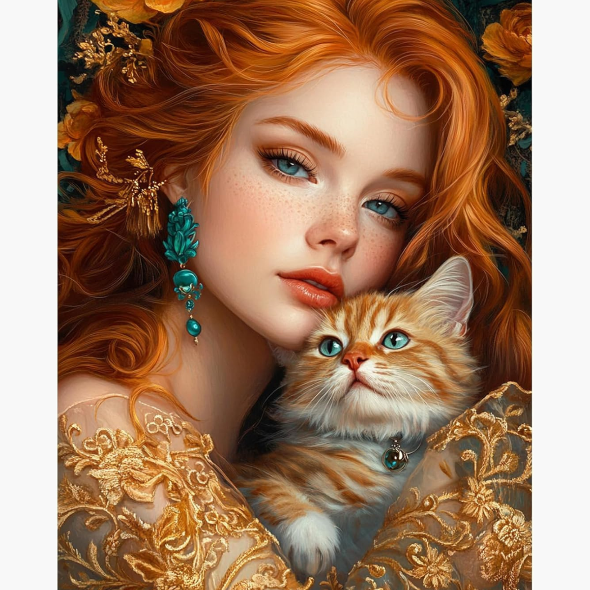 Broderie Diamant - Princesse chat