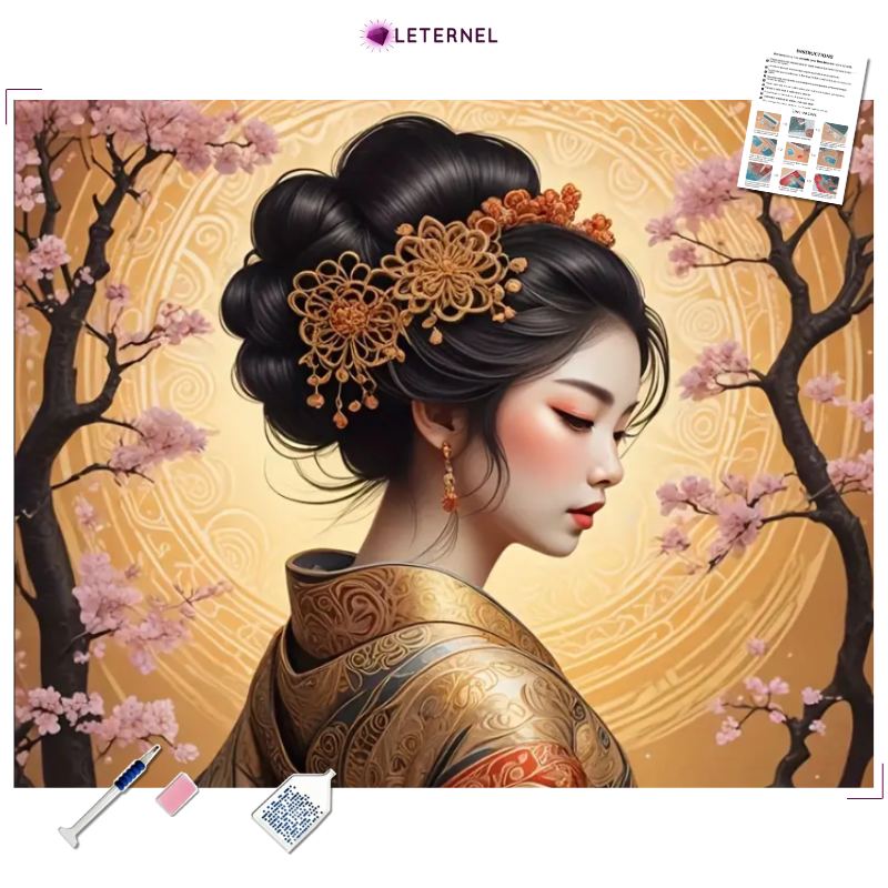 Broderie Diamant - Princesse geisha